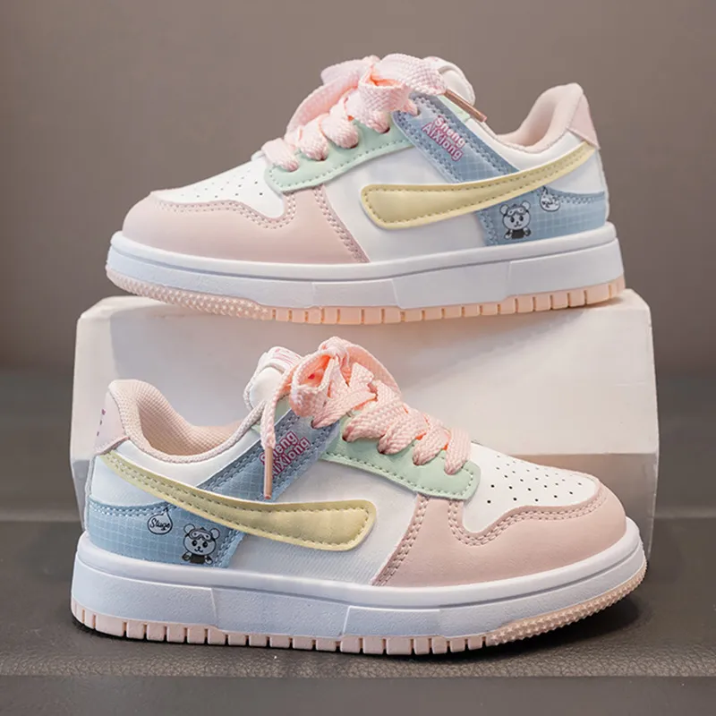 Pastel Rainbow Bear Sneakers| 3.5 to 11 Years