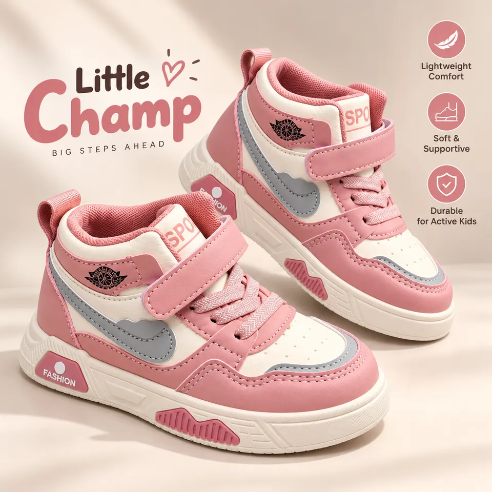 Rose Blush High-Top Sneakers