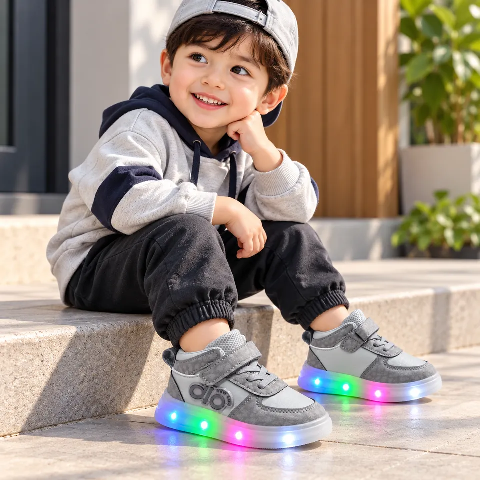 Rainbow Pulse LED High-Top Sneakers