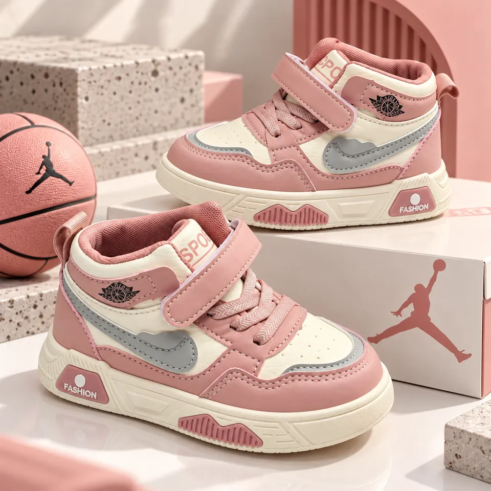 Rose Blush High-Top Sneakers