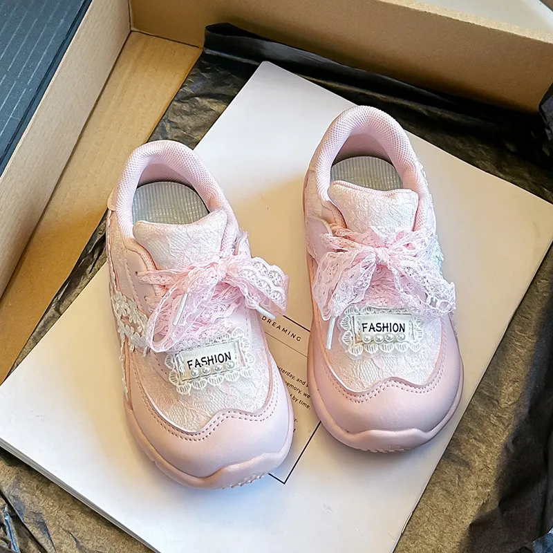 Blush Lace Princess Sneakers! 4 to 6 years