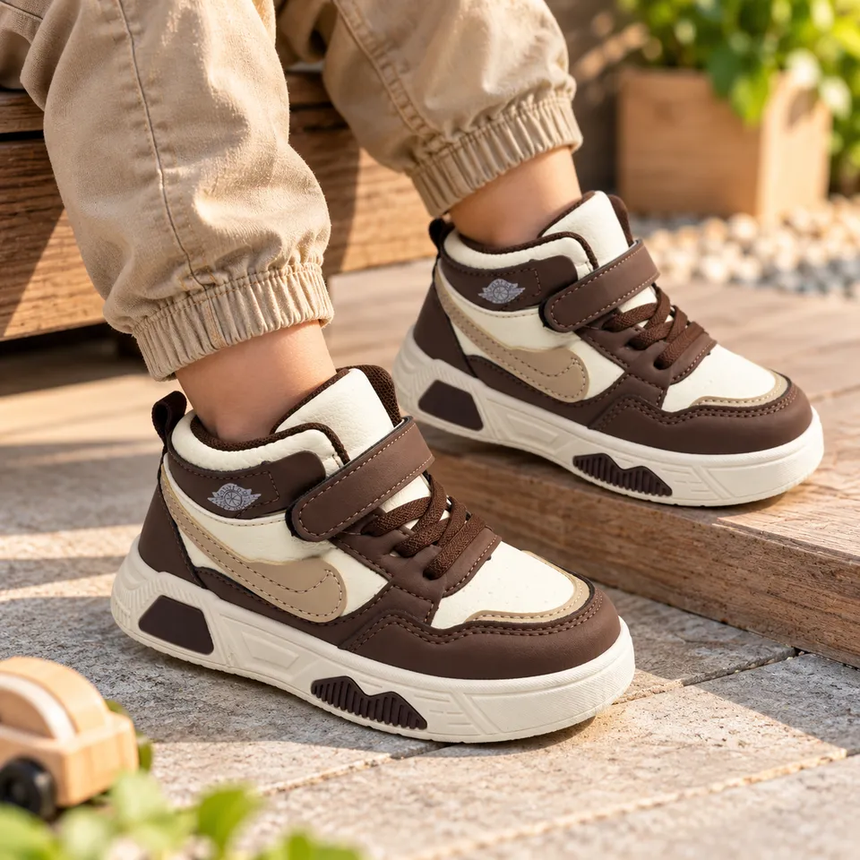 CocoaStride Kids High-Top Sneakers