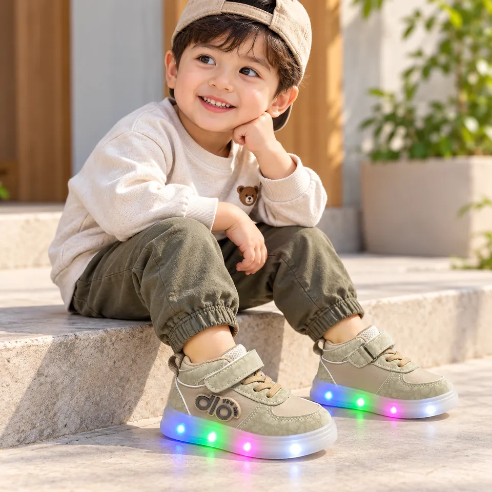 Rainbow Pulse LED High-Top Sneakers