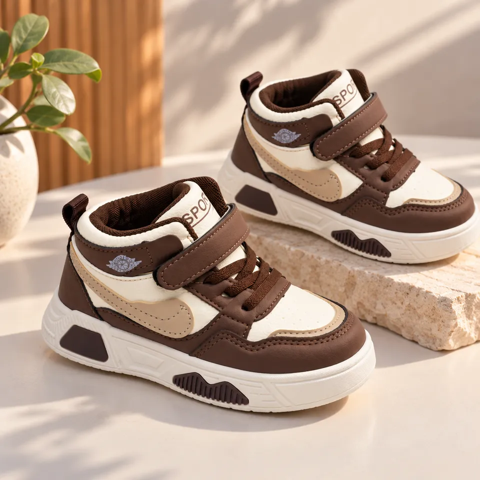 CocoaStride Kids High-Top Sneakers