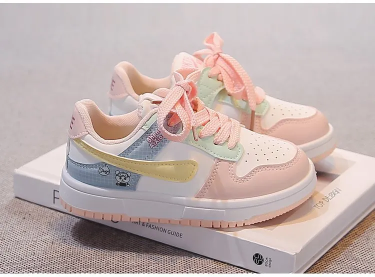 Pastel Rainbow Bear Sneakers| 3.5 to 11 Years