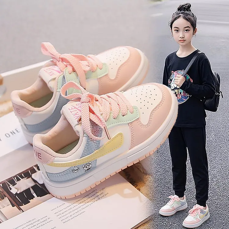 Pastel Rainbow Bear Sneakers| 3.5 to 11 Years