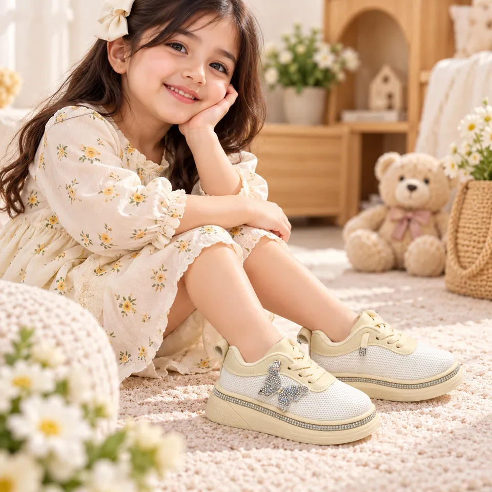 Crystal Butterfly Kids Sneakers