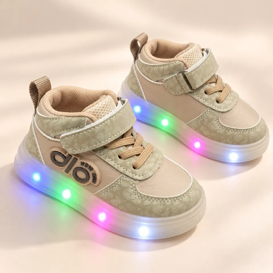 Rainbow Pulse LED High-Top Sneakers