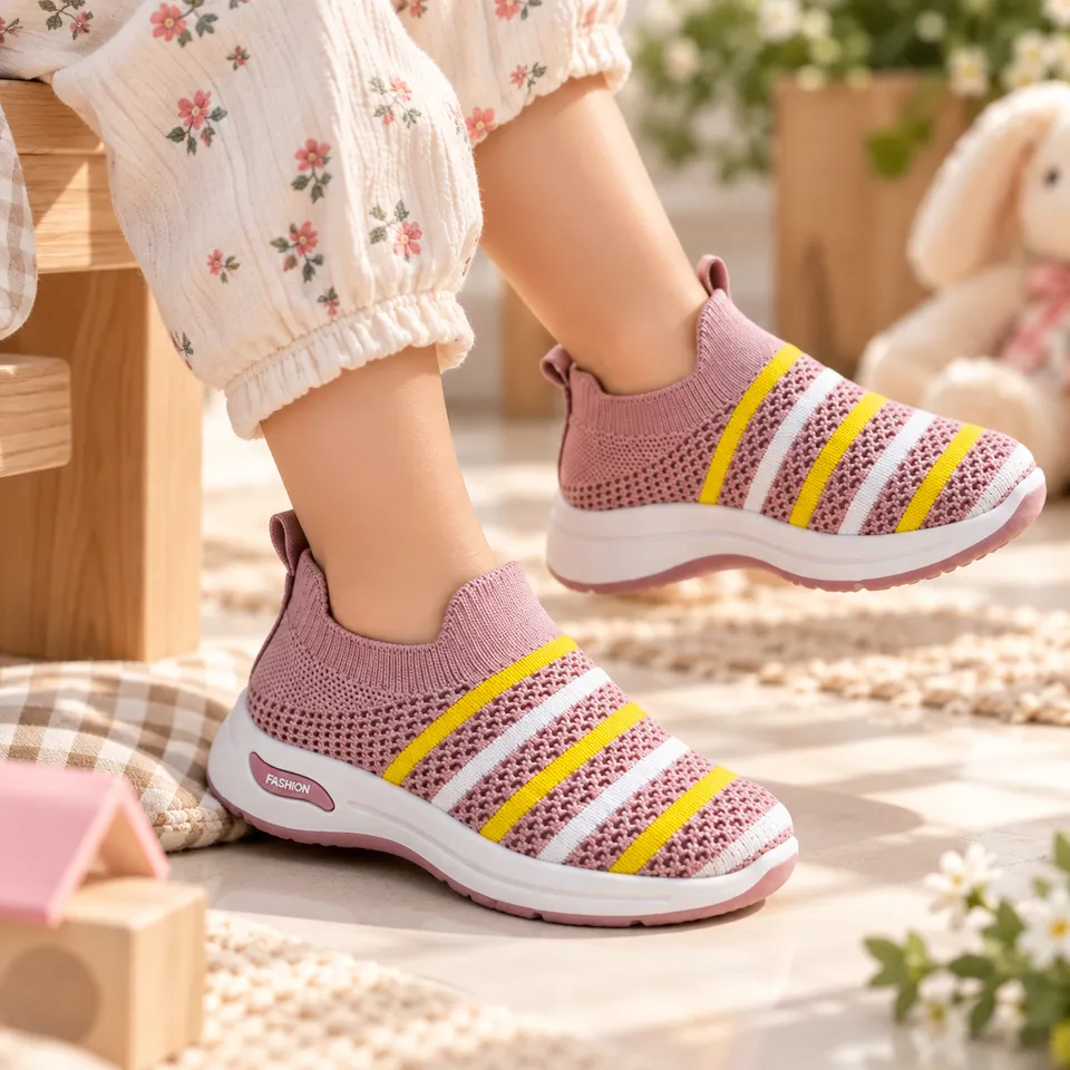 StripeFlex Kids Slip-On Shoes