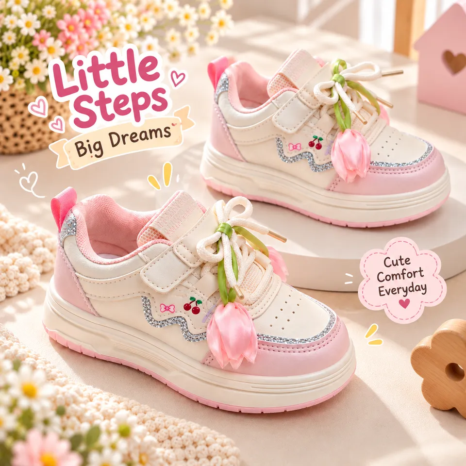 Cherry Blossom Charm Sneakers| 4 to 11 Years
