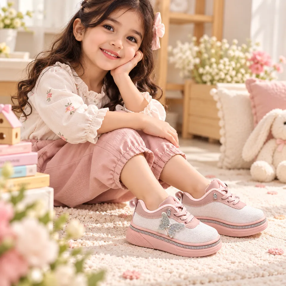 Crystal Butterfly Kids Sneakers