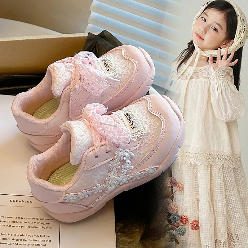 Blush Lace Princess Sneakers! 4 to 6 years