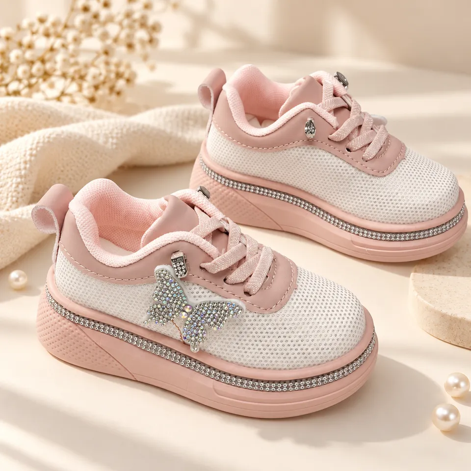 Crystal Butterfly Kids Sneakers