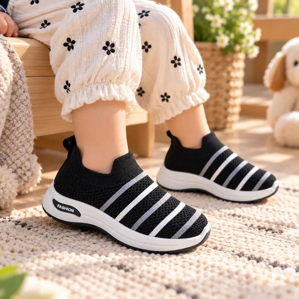StripeFlex Kids Slip-On Shoes